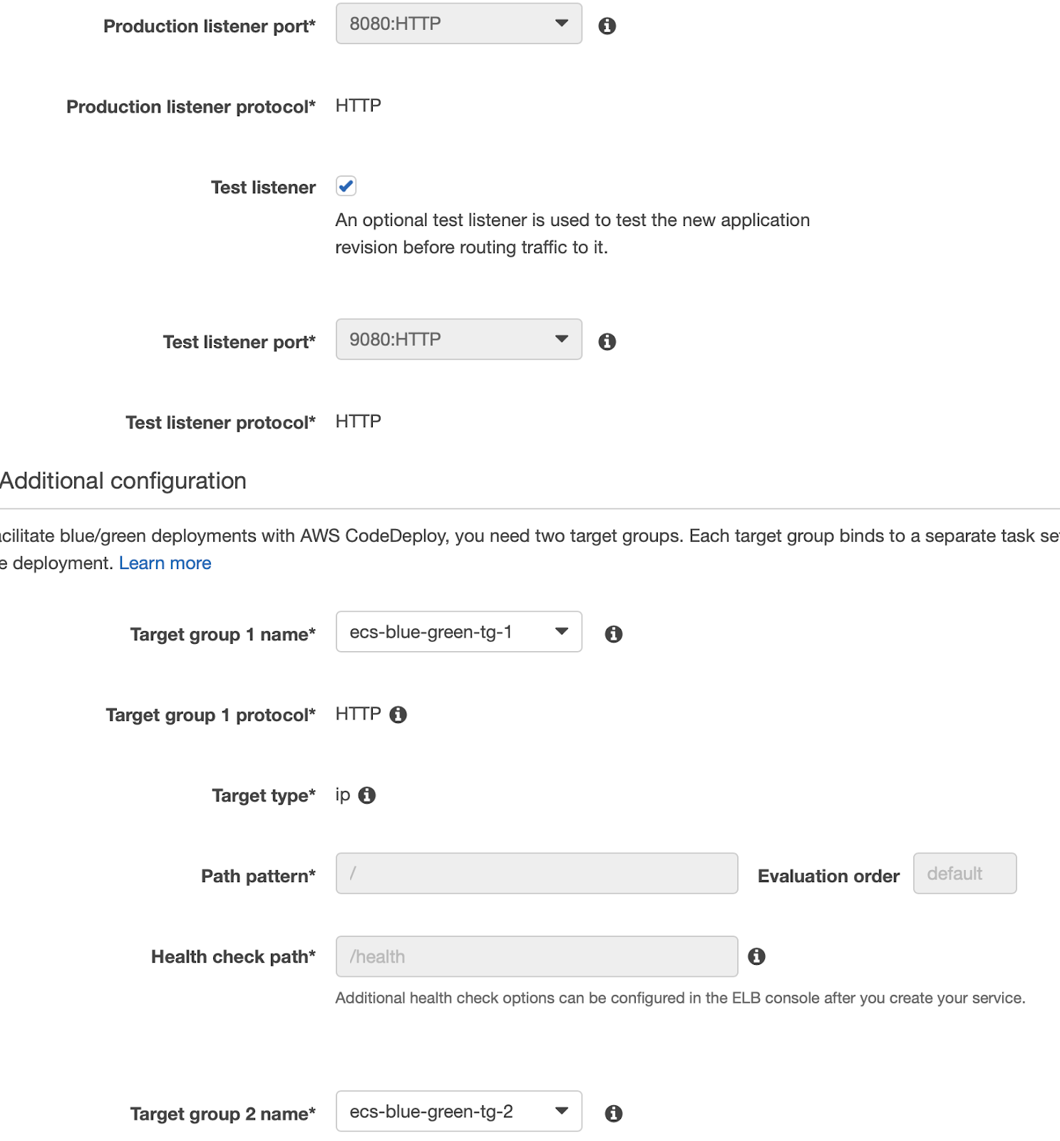 select LoadBalancer’s target group