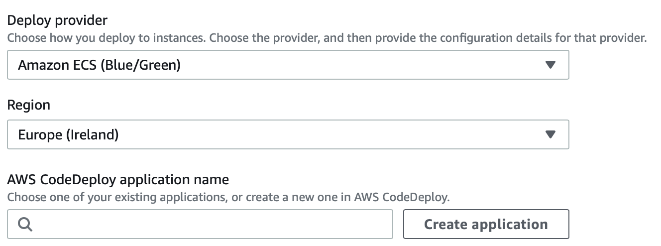 new codedeploy project