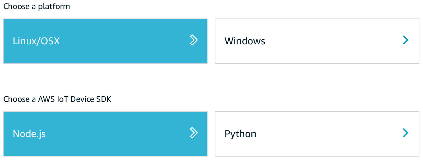Select OS and Language for downloading the connection kit