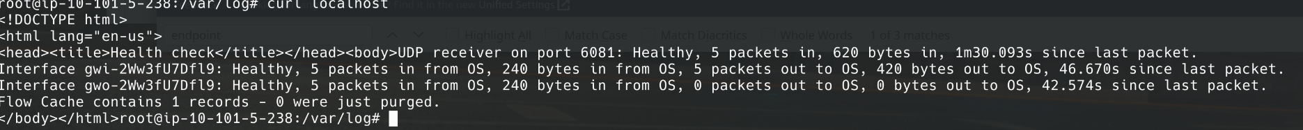 health check port is reachable