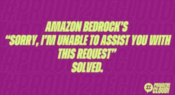 Amazon Bedrock's “Sorry, I’m unable to assist you with this request” solved: my journey to troubleshoot it to get the most out of the Bedrock RAG system.